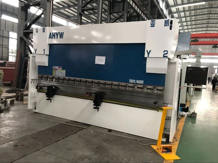 AHYW PBM Hybrid 4M CNC synchro press brakes Yawei china DELEM DA58T Touch screen controller